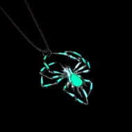 Halloween Creative Stereo Luminous Spider Necklace Jewerly Glowing Night Fluorescence Antique Vintage Glow In The Dark For Men Women Gift Party Halloween Day Club - Image 9
